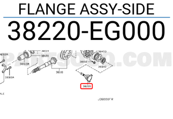 Nissan 38220EG000 FLANGE ASSY-SIDE