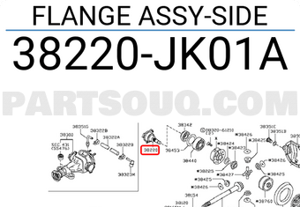 Nissan 38220JK01A FLANGE ASSY-SIDE