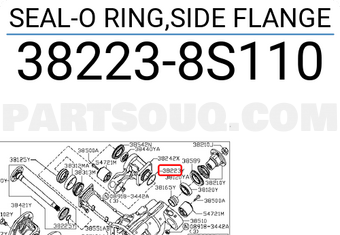Nissan 382238S110 SEAL-O RING,SIDE FLANGE