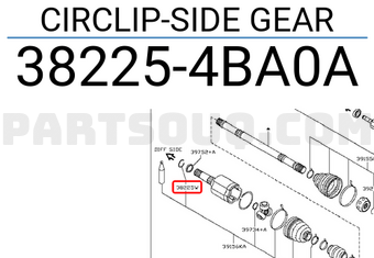 Nissan 382254BA0A CIRCLIP-SIDE GEAR