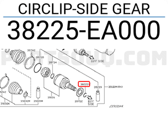 Nissan 38225EA000 CIRCLIP-SIDE GEAR