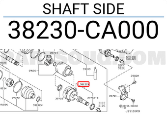 Nissan 38230CA000 SHAFT SIDE