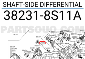 Nissan 382318S11A SHAFT-SIDE DIFFERENTIAL