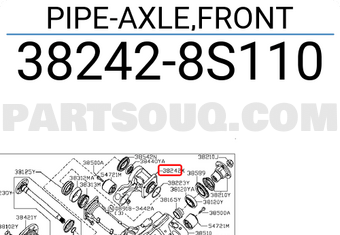 Nissan 382428S110 PIPE-AXLE,FRONT