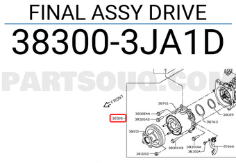 Nissan 383003JA1D FINAL ASSY DRIVE