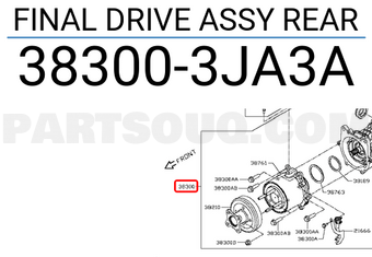 Nissan 383003JA3A FINAL DRIVE ASSY REAR