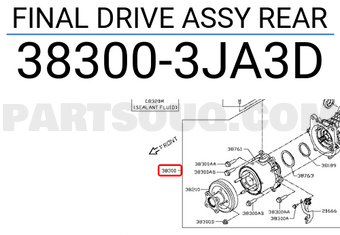 Nissan 383003JA3D FINAL DRIVE ASSY REAR