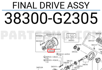 Nissan 38300G2305 FINAL DRIVE ASSY