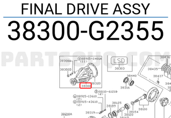 Nissan 38300G2355 FINAL DRIVE ASSY