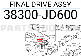 Nissan 38300JD600 FINAL DRIVE ASSY
