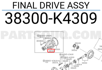 Nissan 38300K4309 FINAL DRIVE ASSY