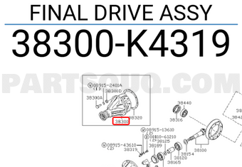 Nissan 38300K4319 FINAL DRIVE ASSY