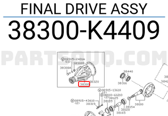 Nissan 38300K4409 FINAL DRIVE ASSY
