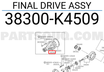 Nissan 38300K4509 FINAL DRIVE ASSY