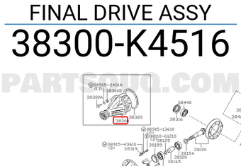 Nissan 38300K4516 FINAL DRIVE ASSY