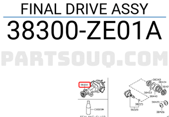 Nissan 38300ZE01A FINAL DRIVE ASSY
