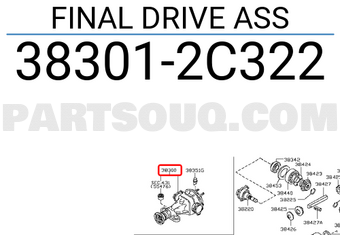 Nissan 383012C322 FINAL DRIVE ASS