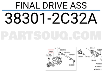 Nissan 383012C32A FINAL DRIVE ASS