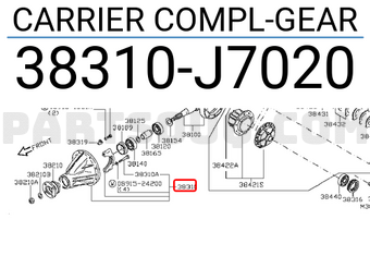 Nissan 38310J7020 CARRIER COMPL-GEAR