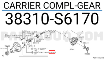 Nissan 38310S6170 CARRIER COMPL-GEAR