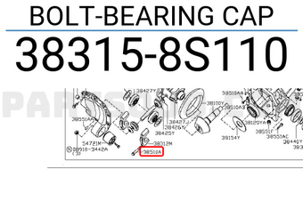 Nissan 383158S110 BOLT-BEARING CAP