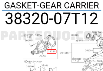 Nissan 3832007T12 GASKET-GEAR CARRIER