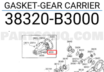 Nissan 38320B3000 GASKET-GEAR CARRIER