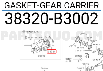 Nissan 38320B3002 GASKET-GEAR CARRIER