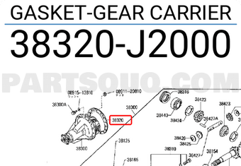 Nissan 38320J2000 GASKET-GEAR CARRIER