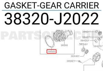Nissan 38320J2022 GASKET-GEAR CARRIER
