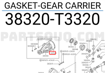 Nissan 38320T3320 GASKET-GEAR CARRIER