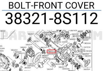 Nissan 383218S112 BOLT-FRONT COVER