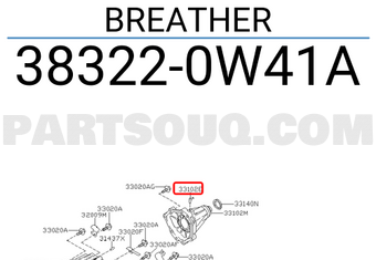 Nissan 383220W41A BREATHER