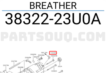 Nissan 3832223U0A BREATHER