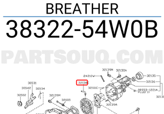 Nissan 3832254W0B BREATHER