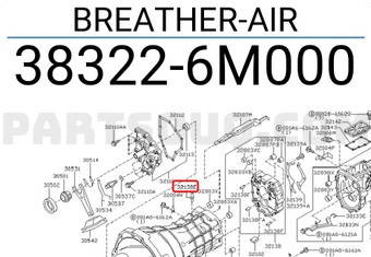 Nissan 383226M000 BREATHER-AIR