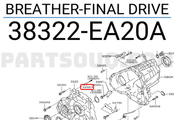 Nissan 38322EA20A BREATHER-FINAL DRIVE