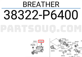 Nissan 38322P6400 BREATHER