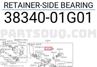 Nissan 3834001G01 RETAINER-SIDE BEARING