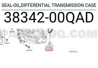 Nissan 3834200QAD SEAL-OIL,DIFFERENTIAL TRANSMISSION CASE