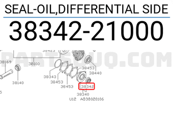 Nissan 3834221000 SEAL-OIL,DIFFERENTIAL SIDE