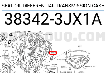 Nissan 383423JX1A SEAL-OIL,DIFFERENTIAL TRANSMISSION CASE