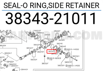 Nissan 3834321011 SEAL-O RING,SIDE RETAINER