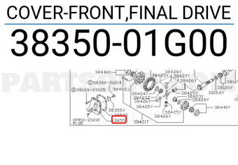 Nissan 3835001G00 COVER-FRONT,FINAL DRIVE
