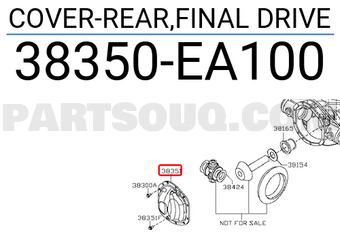 Nissan 38350EA100 COVER-REAR,FINAL DRIVE