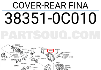 Nissan 383510C010 COVER-REAR FINA