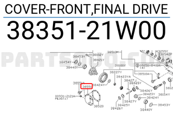 Nissan 3835121W00 COVER-FRONT,FINAL DRIVE