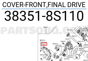 Nissan 383518S110 COVER-FRONT,FINAL DRIVE