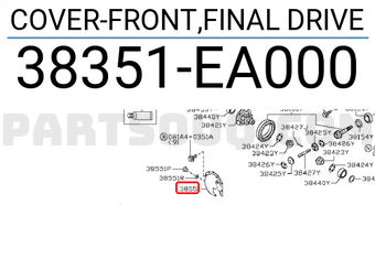 Nissan 38351EA000 COVER-FRONT,FINAL DRIVE
