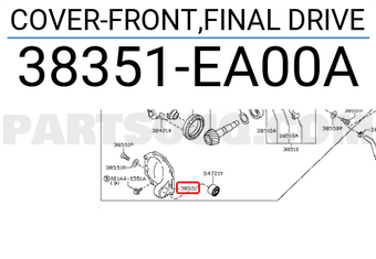 Nissan 38351EA00A COVER-FRONT,FINAL DRIVE